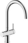 Nobili Baterie de bucatarie Nobili Sorgente Frizza & Bolle LV0K133/AIOCR, apa filtrata, apa clocotita si carbogazoasa, conectivitate WiFi, Crom lucios (LV0K133/AIOCR)