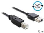Delock EASY-USB 2.0-s A-típusú csatlakozódugó > USB 2.0-s B-típusú csatlakozódugó fekete kábel 5 m (DL85553) (DL85553)
