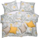 Scanquilt KLASIK DESIGN ágyneműhuzat, margaréta, khakizöld-bézs, 140 × 200/70 × 90 cm (34795)