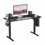  Elektromosan állítható magasságú íróasztal - 140x60cm fekete ülő-/állómunkához - LVN System Lite LV1713