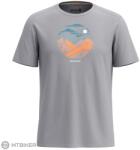 Smartwool FOURTEENER ACTIVE SHORT SLEEVE GRAPHIC póló, light gray heather (L)