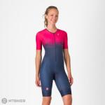 Castelli CORE TRI W SUIT RÖVID UJJÚ női öltöny, belga kék/világos rózsaszín (S)