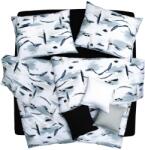 Scanquilt Saten Tencel Design - japan, fehér-szürke-fekete, 140 × 200/70 × 90 cm (35392)