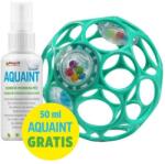 Oball RATTLE játék 10 cm 0hó+ dark turquoise + AJÁNDÉK Aquaint 50ml (910045)