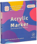  Akril szövet markerek kő filctollak DIY vízálló filctollak 12 db (KX3257)