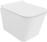 Mexen Teo, falra akasztható wc csésze 510x345x340 mm, Perem nélküli Tornado + duroplast wc ülőke, fényes fehér, 30850700T (30850700T)