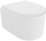 Mexen Sofia, falra akasztható wc csésze 490x360x355 mm, Perem nélküli Tornado + duroplast wc ülőke, fényes fehér, 30540200T (30540200T)