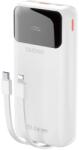 Dudao K15Pro Power Bank 20000mAh 22, 5W PD USB-C / USB-A / Beépített Lightning és USB-C kábelek - Fehér (K15Pro-white)