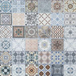  Konyhai hátfal, konyhapanel ütésálló és hőálló ABS anyagból, 295x60 cm - fotó minőségű, UV nyomtatott - Színes mozaik csempe (TP10025539)