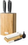 G21 Gourmet Damascus késkészlet bambusz blokkban 4 db + köszörűkő (G-DMSSET4) - platinashop