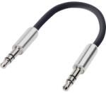 SpeaKa Jack Audio Csatlakozókábel [1x Jack dugó, 3, 5 mm-es - 1x Jack dugó, 3, 5 mm-es] 10.00 cm Fekete SuperSoft köpeny (SP-7870496) (SP-7870496)