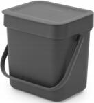 Brabantia Sort & Go konyhai szemetes felnyitható fedéllel, 3L, sötét szürke (209888)