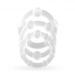 Crushious péniszgyűrű készlet - Triple Bead, átlátszó