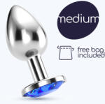 Crushious Análdugó Crushious - Bijou, kék kristállyal, medium