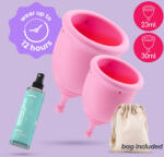 Crushious Menstruációs csészék Crushious - Minerva S+L, táskával és játéktisztítóval