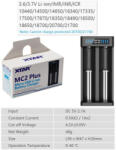 XTAR MC2 Plus 3, 6V/3, 7V Li-ion akkumulátor töltő (Xtar-MC2-Plus)