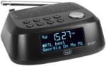 Trevi RC 80D4 DAB asztali óra rádióval, FM/DAB+ vétellel, ébresztő és fejhallgató kimenettel, fekete (0RC80D400)