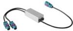 Phonocar 08558 dupla fakra antenna átalakító fantomtáppal, 40 cm-es kábel, AUDI/CITROËN/PEUGEOT/VW/SEAT/SKODA kompatibilitás (08558)