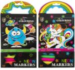 4M Set de colorat Grafix Neon cu 40 de foi și 5 carioci (093482-14594)