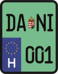  Rendszám matrica rollerre (DANI-001)