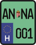  Rendszám matrica rollerre (ANNA-001)