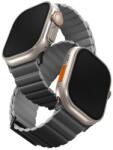 Uniq Revix Premium mágneses szilikon szíj Apple Watch 42/44/45/49mm, fekete/szürke - domshop