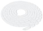 Qoltec Kábelrendező 6mm | 10m | Fehér (52258)
