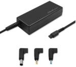 Qoltec tápegység HP-hez tervezve | SmartPlug | 65W | 3 csatlakozó | +tápkábel (51758)