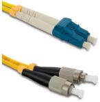 Qoltec Patchcord optikai kábel LC/UPC - FC/UPC | Singlemode | 9/125 | G652D | Duplex | 3m (54053)