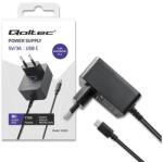 Qoltec Szuper GYORS PD töltő Raspberry PI 4-hez | USB-C | 15W | 5V | 3A | Fekete (51829)