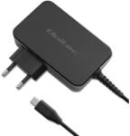 Qoltec GaN POWER PRO töltő | 1xUSB-C | 90W | 5-20V | 3-4.5A | Laptop | Okostelefon | Fekete (52387)