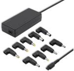 Qoltec Univerzális tápegység laptophoz 90W | Automatikus | MultiPlug | 9 csatlakozó | +tápkábel (50012)