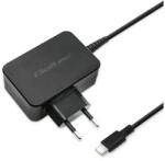 Qoltec Töltő | 65W | 5-20V | 3-3.25A | USB type C | PD | Laptop | Okostelefon | Fekete (51024)