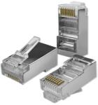Qoltec RJ45 moduláris csatlakozó | CAT5e | FTP | Aranyozott érintkezők | 100 darab (54554)