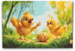  Gyémántszemes kirakó - Éneklős csibék Méret: 40x60cm, Keretezés: Keret nélkül (csak a vászon), Gyémántok: Négyzet alakú