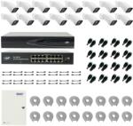 PNI Pachet NVR PNI House IP816 cu 16 camere PNI IP740 4MP, sursa, switch, cabluri, mufe si splitere (PNI-IP816-16)