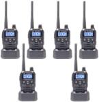 PNI Kit 6 statii radio portabile PNI PMR R45 PRO 446MHz, 0.5W, 99 canale programabile, 16 PMR si tonuri 38 CTCSS si 104 DCS, Squelch (PNI-R45-6) Statii radio