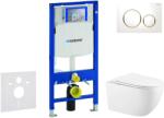 Geberit Duofix - Set pentru montare încastrată, toaletă Gaia și capac softclose, clapetă Sigma20, alb/auriu SANI11CA3140 (SANI11CA3140)