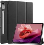 Gigapack Carcasă pentru birou, efect piele (FLIP activ, deschidere laterală, funcție suport birou TRIFOLD, suport pix tactil) NEGRU GP-149851 (GP-149851)