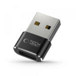 Tech-Protect Adaptor Date si Incarcare USB-C - USB-A Tech-Protect Ultraboost, Negru - gsmnet