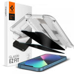 Spigen Folie de protectie Ecran Privacy Spigen EZ FIT pentru Apple iPhone 14 Plus / 13 Pro Max, Sticla Securizata, Full Glue, Set 2 bucati