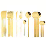 Cheffinger Set tacamuri din inox 24 de piese Cheffinger, Gold (CF22127) Tacam
