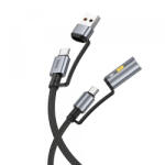 hoco. Cablu Date si Incarcare USB-C / USB-A - USB-C / Bricheta Electrica HOCO U138, 60W, 1.2m, Negru