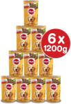PEDIGREE Adult 6x1200g conserve hrana umeda pentru caini, cu vita si ficat in aspic
