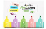 FlexOffice Szövegkiemelő készlet, 1-5 mm, FLEXOFFICE Flexliner, vegyes pasztell színek (FOHL00912) (FOHL00912)