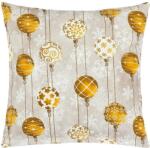 BellaTEX 55/129 párnahuzat, 45×45 cm, aranyszínű karácsonyi gömb (11737)