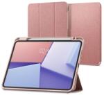 Spigen ACS07021 Tok - Apple iPad Pro 11 (2024), Oldalra Nyíló, Textil, Rozéarany