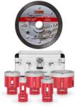 Strend Pro Carote diamantate profesionale, M14, set 5 buc, 20-68 mm, cu disc diamantat subtire, 125 mm (140737)