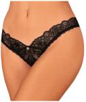Obsessive Donna Dream - csipkés nyitott tanga (fekete) (23223401121) - vagyaim