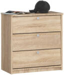 AKORD MINI Kompakt Cipősszekrény Sonoma Tölgy 3-Ajtós (OP0LSZASONMINI)